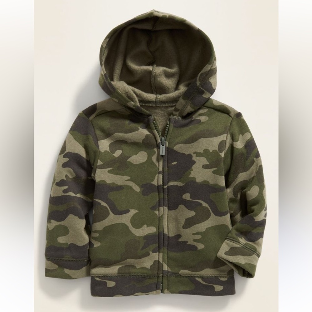 🍊5/$25 Old Navy Camo Green Kids Zippy Hoodie size 6-12m